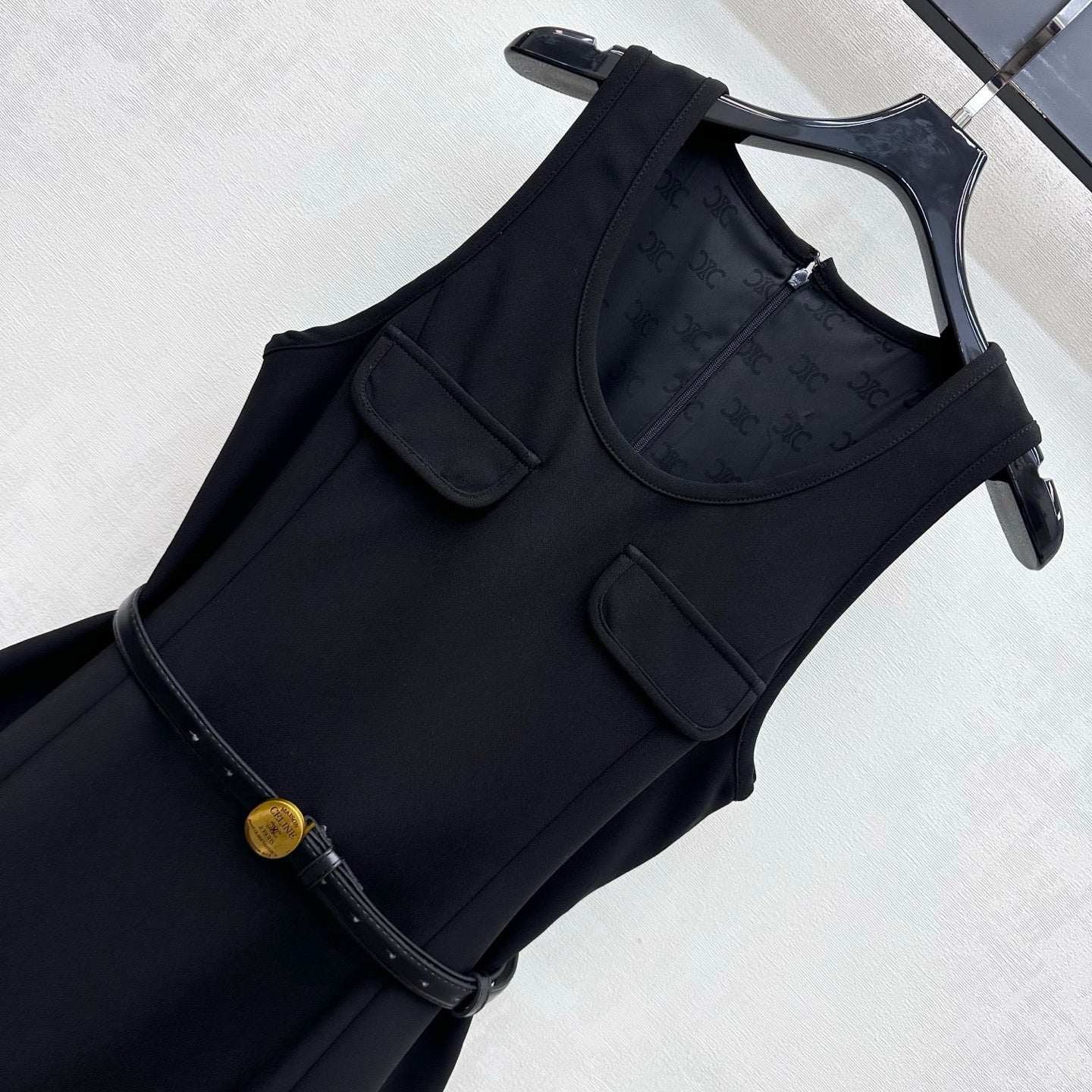 CELINE 26S SLEEVELESS FLARED MINI DRESS 556