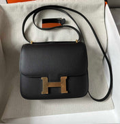 CONSTANCE 18 BLACK EPSOM GOLD HARDWARE WITH MIRROR