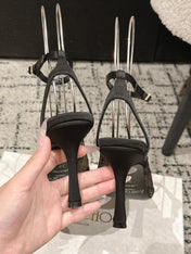 JIMMY CHOO 26S SLINGBACK HEELS 95 MM IN BLACK LACE