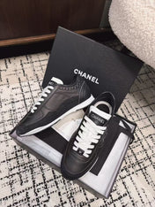 TRAINERS SNEAKER IN BLACK CALFSKIN AND SUEDE