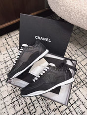 TRAINERS SNEAKER IN BLACK CALFSKIN AND SUEDE