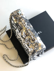 CHANEL 26S CLASSIC FLAP BAG 21 IN SILVER SEQUINS