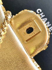CHANEL 26S CLASSIC FLAP BAG 21 IN LIGHT GOLD SEQUINS