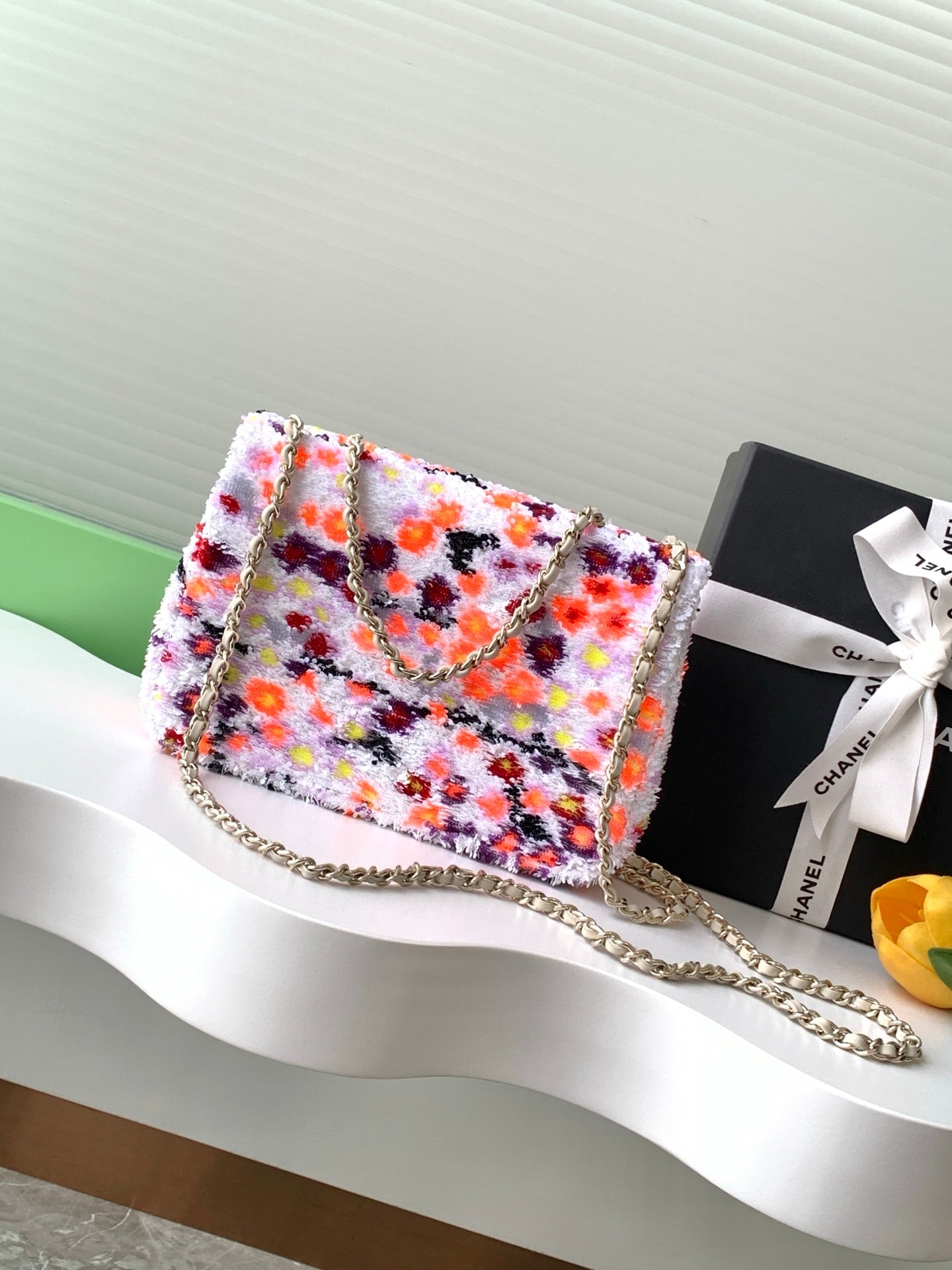 CHANEL 26S CLASSIC FLAP BAG 21 IN MULTICOLOR SEQUINS STYLE 4