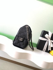 CHANEL 25S HOBO BAG 22 IN BLACK CAVIAR LEATHER STYLE 1