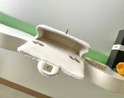 CHANEL 26S CLASSIC FLAP BAG 21 IN WHITE SEQUINS STYLE 9