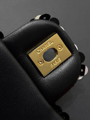 CHANEL 26S CLASSIC FLAP BAG 21 IN BLACK MIX WHITE SEQUINS STYLE 3
