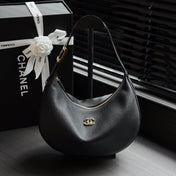 CHANEL 26S HOBO BAG 30 IN BLACK GRAINED CALFSKIN