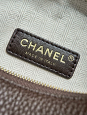 CHANEL 26S HOBO BAG 30 IN CHOCOLATE BROWN GRAINED CALFSKIN