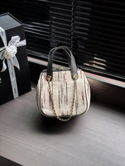 CHANEL 26S SHOPPING TOTE 21 IN BEIGE TWEED