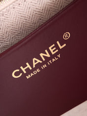 CHANEL 26S SHOPPING TOTE 36 IN BLACK WITH WHITE VERTICAL-STRIPED TWEED