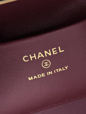 CHANEL 26S SHOULDER BAG 28 IN DARK GREY GLOSSY CROCODILE-EMBOSSED CALFSKIN