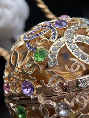 CHANEL 26S MINI SPHERICAL BAG IN MULTICOLOR CRYSTAL-EMBELLISHED