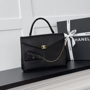 CHANEL 26S HANDBAG 32 IN BLACK SMOOTH CALFSKIN