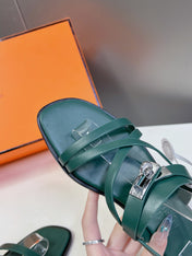 JUNE SANDAL COBALT CALFSKIN