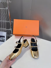 JACKIE 50 PUMP METALLIC GOLD LAMBSKIN