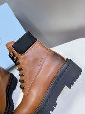 PRA LACE-UP BOOTS OMBRE CARAMEL CALFSKIN