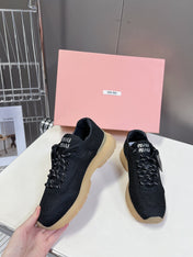 BASIC SNEAKERS IN BLACK MESH