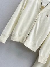 BURBERRY 25S CARDIGAN AND STRAIGHT-LEG PANTS SET 096