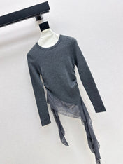 MIUMIU LONG-SLEEVE KNIT TOP STYLE 820