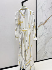 HERMES 25S LONG SILK DRESS 043