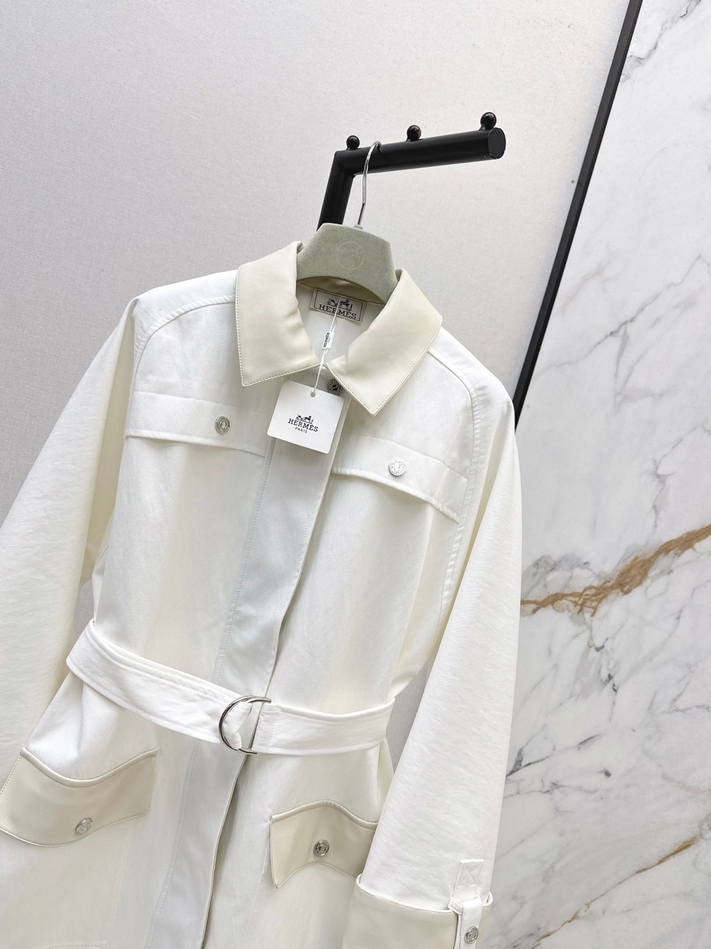 HERMES 25S LONG WINDJACKET 99430