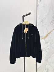 MIUMIU 26S HOODED VELVET JACKET 951