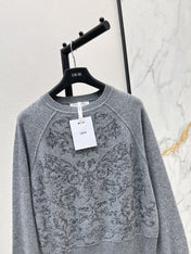 DIOR 25S FLORAL EMBROIDERED CASHMERE SWEATER 593