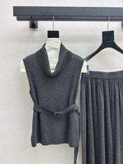 HERMES 26S SLEEVELESS TOP AND STRAIGHT-LEG TROUSERS SET 754
