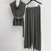HERMES 26S SLEEVELESS TOP AND STRAIGHT-LEG TROUSERS SET 752