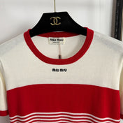 MIUMIU SHORT-SLEEVE KNIT TOP STYLE 360