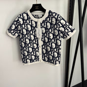 DIOR 25S SHORT-SLEEVE KNITTED CARDIGAN STYLE 330
