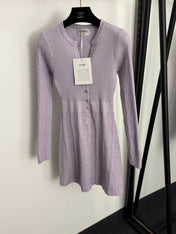 CHANEL 25S LONG-SLEEVE KNIT DRESS 334