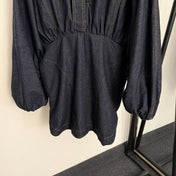 ZIMMERMANN 26S PUFF SLEEVE DENIM DRESS STYLE 118