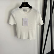 CHANEL 26S SHORT-SLEEVE SWEATER 987