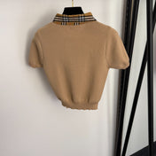 BURBERRY 26S SHORT-SLEEVE KNIT POLO SHIRT 363