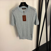 LORO PIANA 26S SHORT SLEEVE KNIT TOP 656