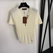 LORO PIANA 26S SHORT SLEEVE KNIT TOP 644