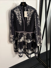 ZIMMERMANN 26S PATTERNED LONG-SLEEVE DRESS STYLE 83