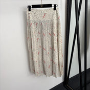 VALENTINO 26S HIGH-WAISTED PLEATED MIDI SKIRT 422