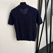 CHANEL 26S SHORT-SLEEVE POLO KNIT TOP 1363
