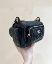 CHANEL CAMERA BAG 23 IN CONGO BLACK SHINY CALFSKIN
