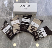 CELINE 26S CREW SOCKS 375609 (1 BOX)