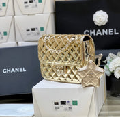 25S CHANEL STAR GOLD 23 IN METALLIC GOLD CALFSKIN
