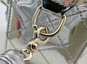 25S CHANEL STAR SILVER 23 IN METALLIC SILVER CALFSKIN