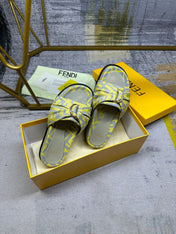 FF Feel 10 Yellow Grey FF jacquard Slide