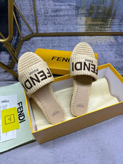 FF Signature 10 Beige Cotton Fibre Slide