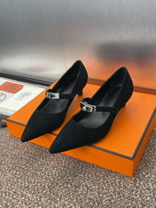 KIARA 40 MM PUMP IN BLACK SUEDE