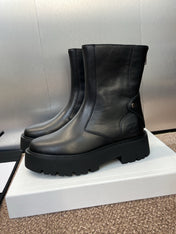 CELINE 26S ANKLE BOOTS 45 MM IN BLACK CALFSKIN