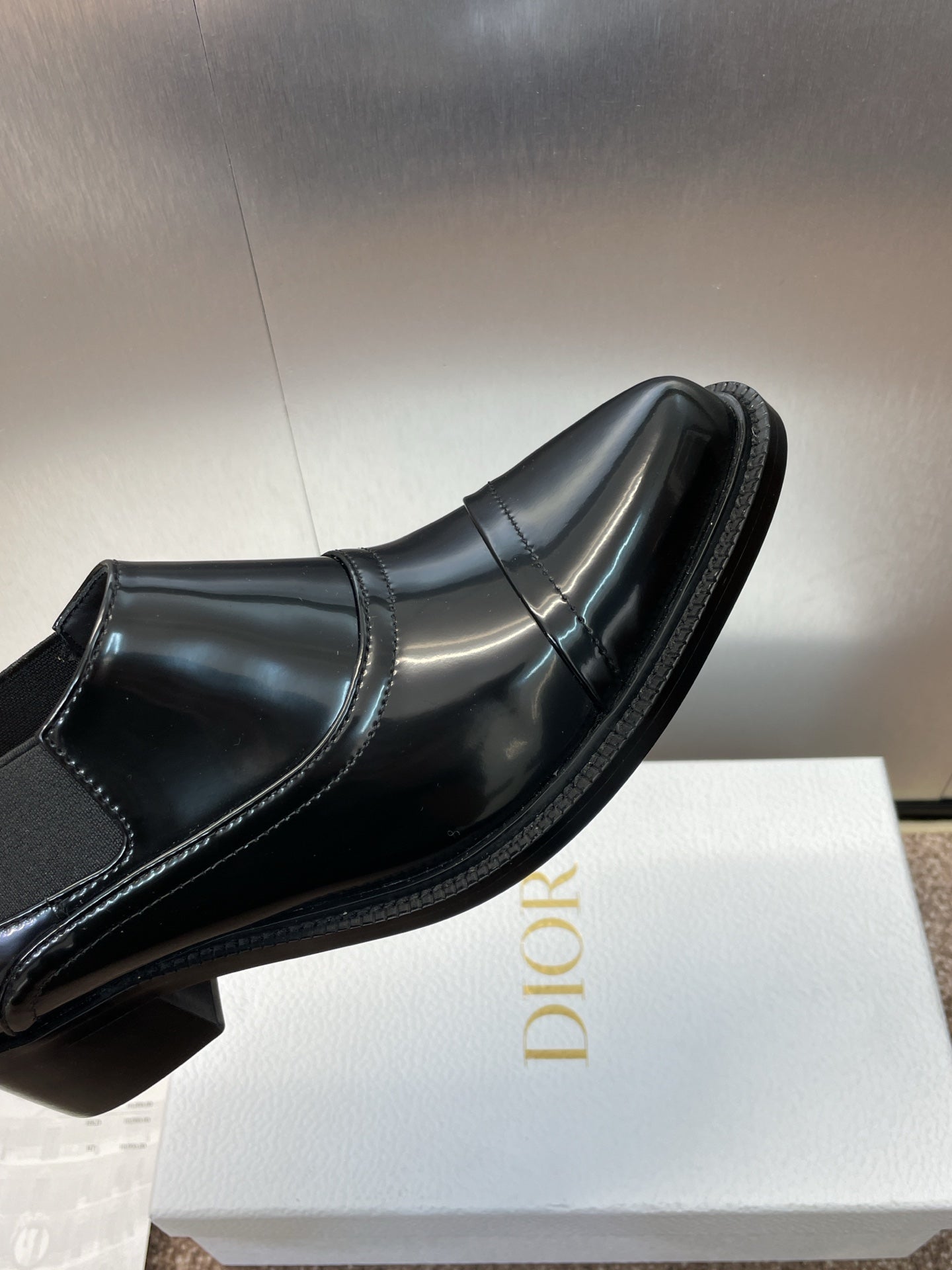 DIOR 25S DANDY DERBY SHOE 35MM IN BLACK BRUSHED CALFSKIN